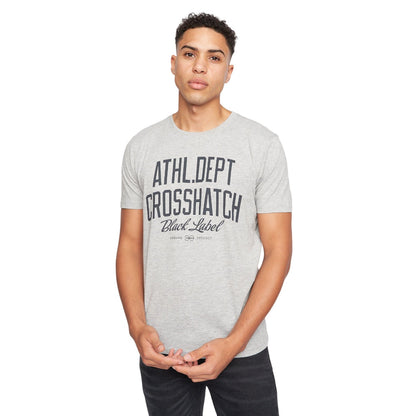 White-Orange-Black-Grey-Navy Blue - Lifestyle - Crosshatch Mens Luckmoore Assorted Designs T-Shirt (Pack of 5)