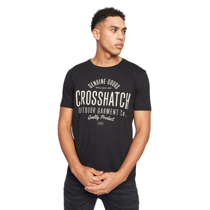 White-Orange-Black-Grey-Navy Blue - Pack Shot - Crosshatch Mens Luckmoore Assorted Designs T-Shirt (Pack of 5)
