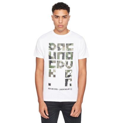 White - Front - Duck and Cover Mens Camotown T-Shirt