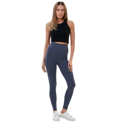 Blue - Lifestyle - Lookus Womens-Ladies Zelal Ribbed Leggings