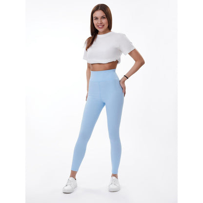 Baby Blue - Front - Lookus Womens-Ladies Zelal Ribbed Leggings