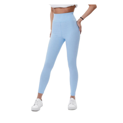 Baby Blue - Front - Lookus Womens-Ladies Zelal Ribbed Leggings