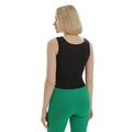 Black - Back - Lookus Womens-Ladies Mercan Button Crop Top