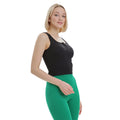 Black - Side - Lookus Womens-Ladies Mercan Button Crop Top