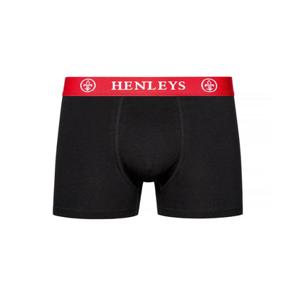 Black - Lifestyle - Henleys Mens Primas Boxer Shorts (Pack of 5)