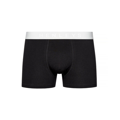 Black - Pack Shot - Henleys Mens Blackiris Boxer Shorts (Pack of 5)
