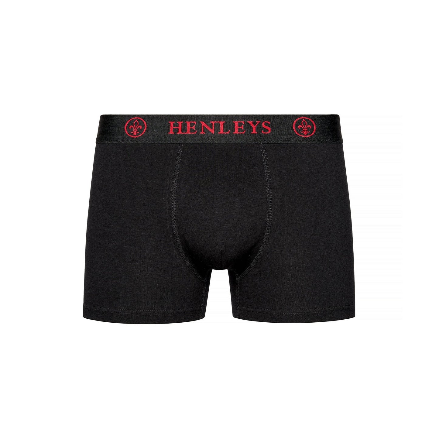 Black - Side - Henleys Mens Trilock Boxer Shorts (Pack of 3)