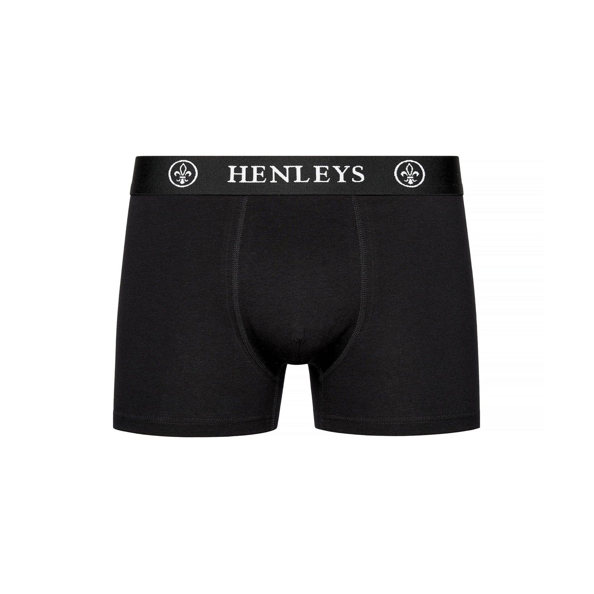 Black - Pack Shot - Henleys Mens Trilock Boxer Shorts (Pack of 3)