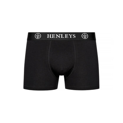 Black - Pack Shot - Henleys Mens Trilock Boxer Shorts (Pack of 3)