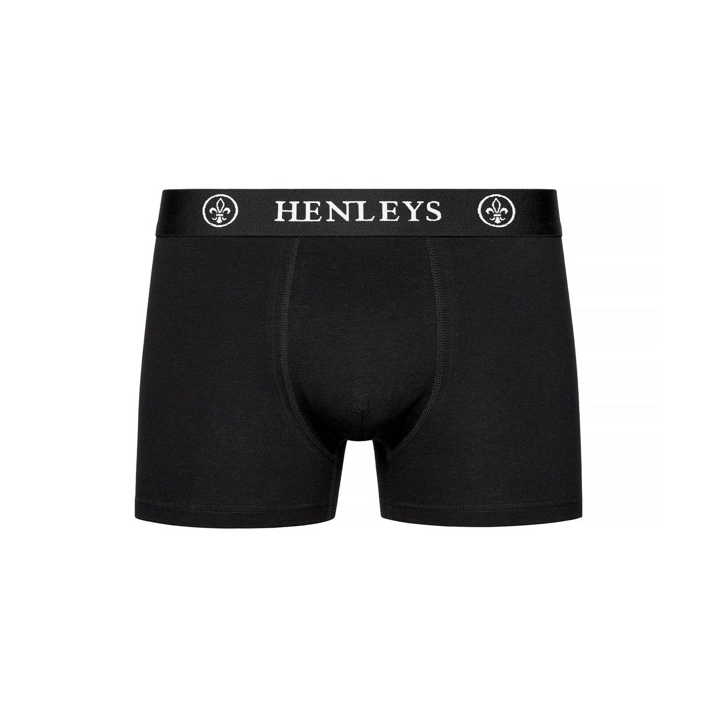 Black - Side - Henleys Mens McBlacken Boxer Shorts (Pack of 3)