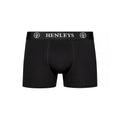 Black - Side - Henleys Mens McBlacken Boxer Shorts (Pack of 3)