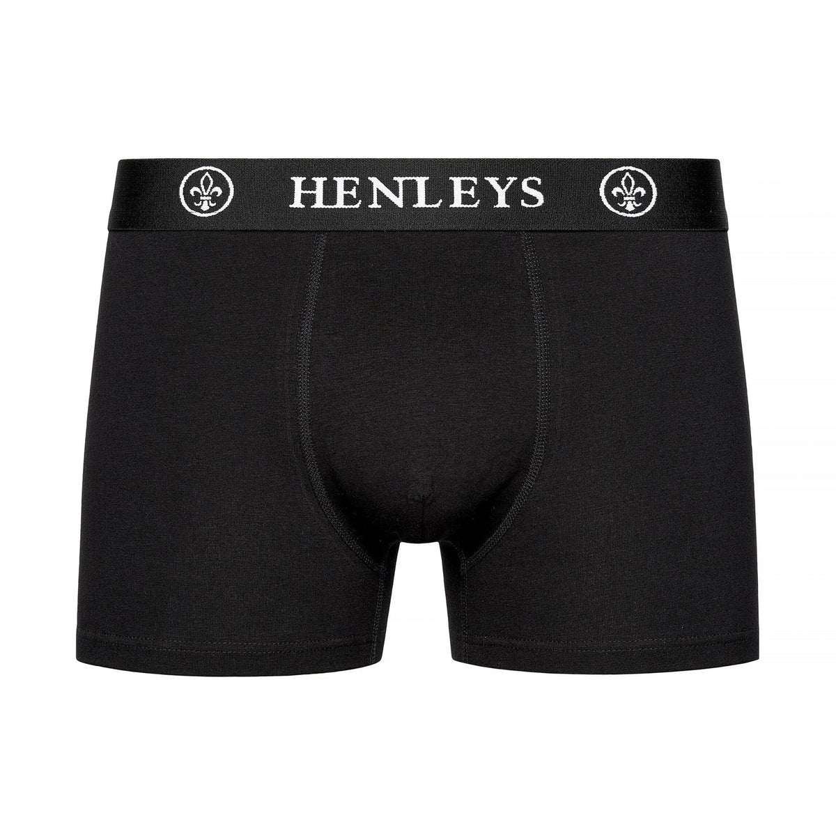 Black - Side - Henleys Mens McBlacken Boxer Shorts (Pack of 5)