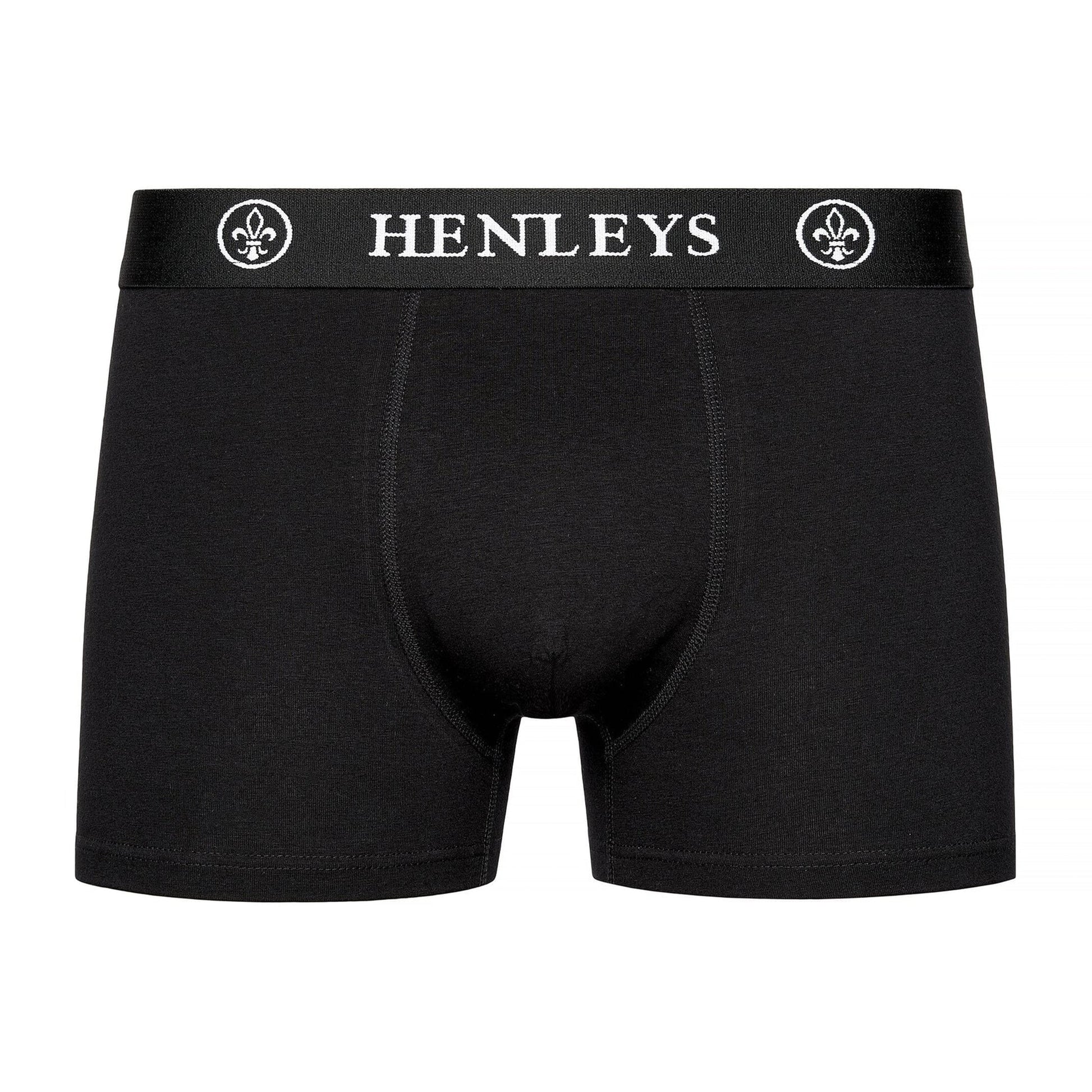 Black - Side - Henleys Mens McBlacken Boxer Shorts (Pack of 7)