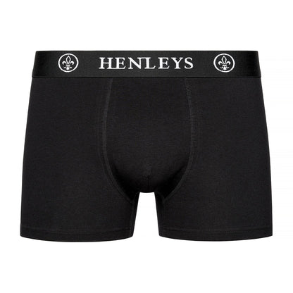 Black - Side - Henleys Mens McBlacken Boxer Shorts (Pack of 7)