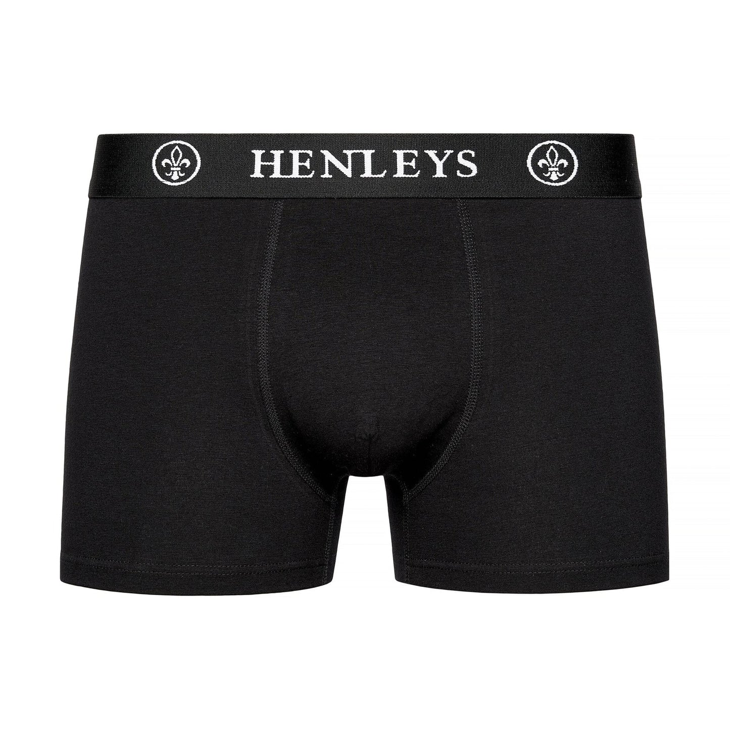 Black - Side - Henleys Mens McBlacken Boxer Shorts (Pack of 12)