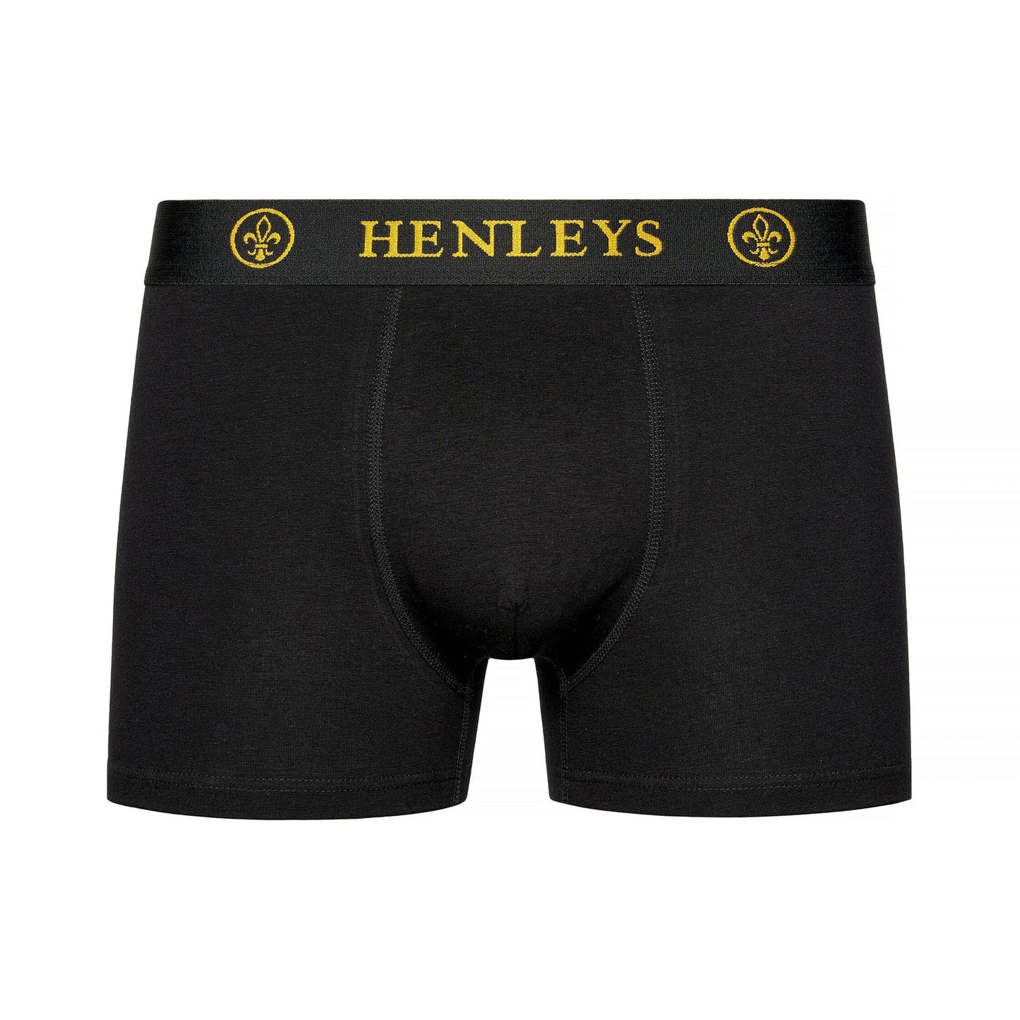Black - Side - Henleys Mens Quintlock Boxer Shorts (Pack of 5)