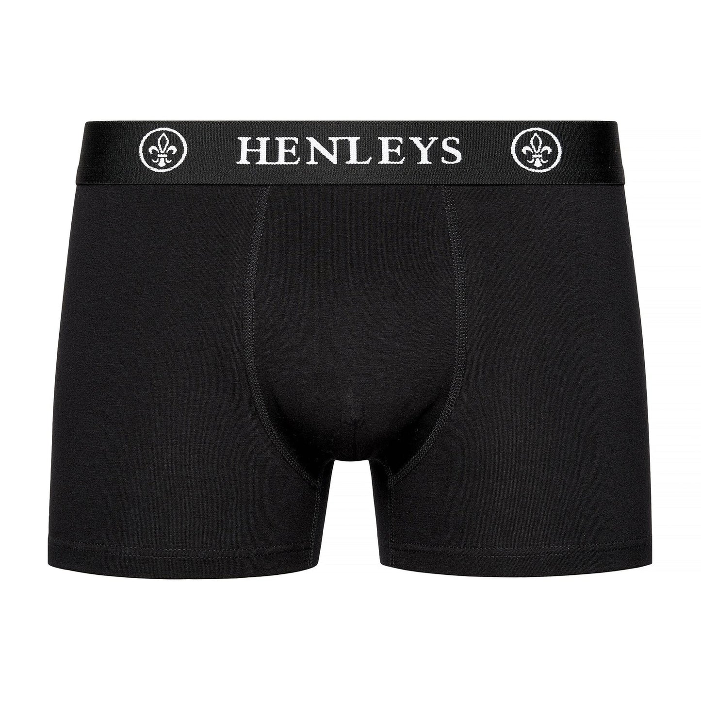 Black - Pack Shot - Henleys Mens Quintlock Boxer Shorts (Pack of 5)