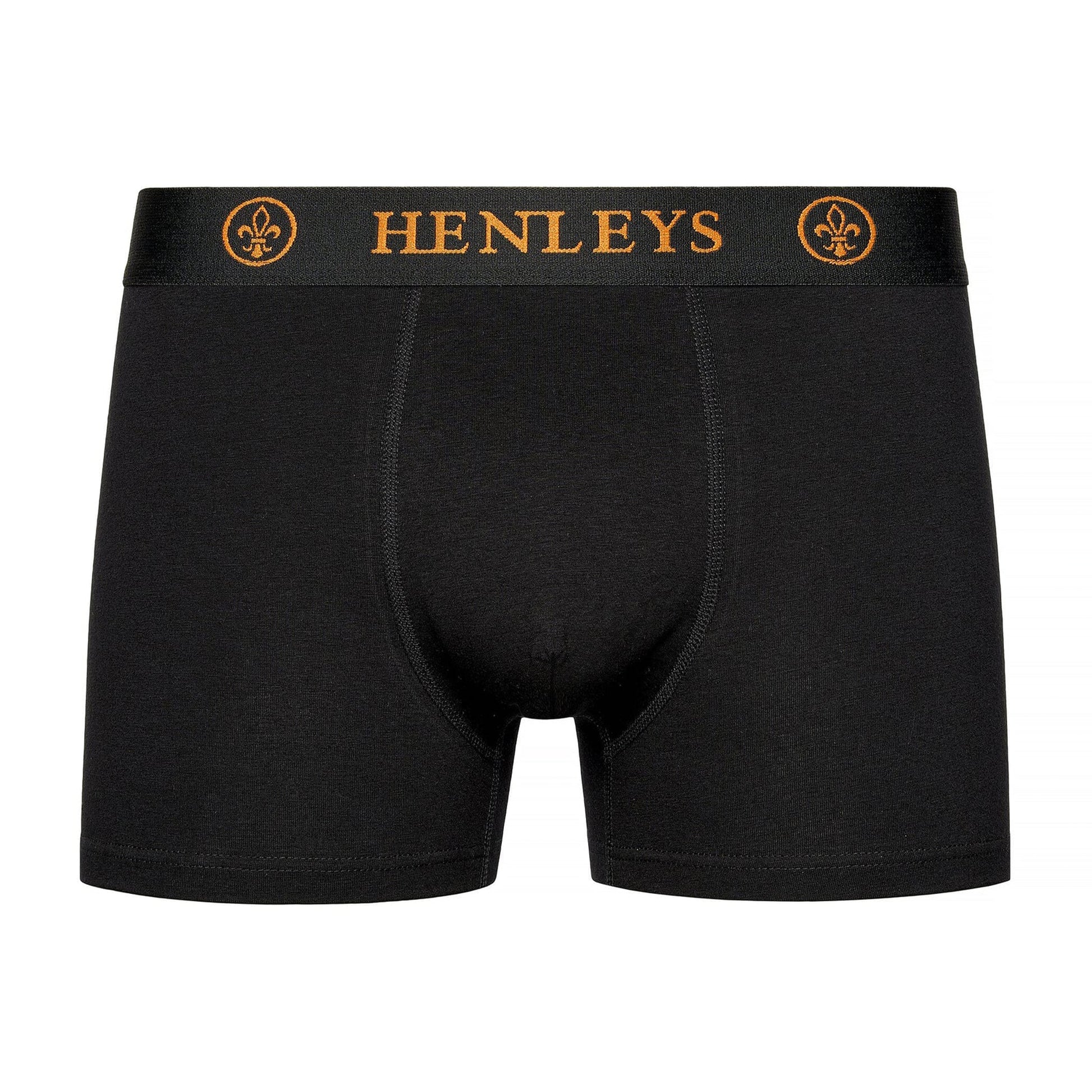 Black - Close up - Henleys Mens Quintlock Boxer Shorts (Pack of 5)