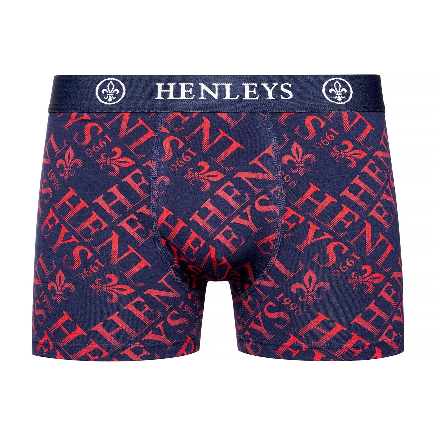 Navy - Lifestyle - Henleys Mens Rutling Assorted Designs Boxer Shorts (Pack of 5)