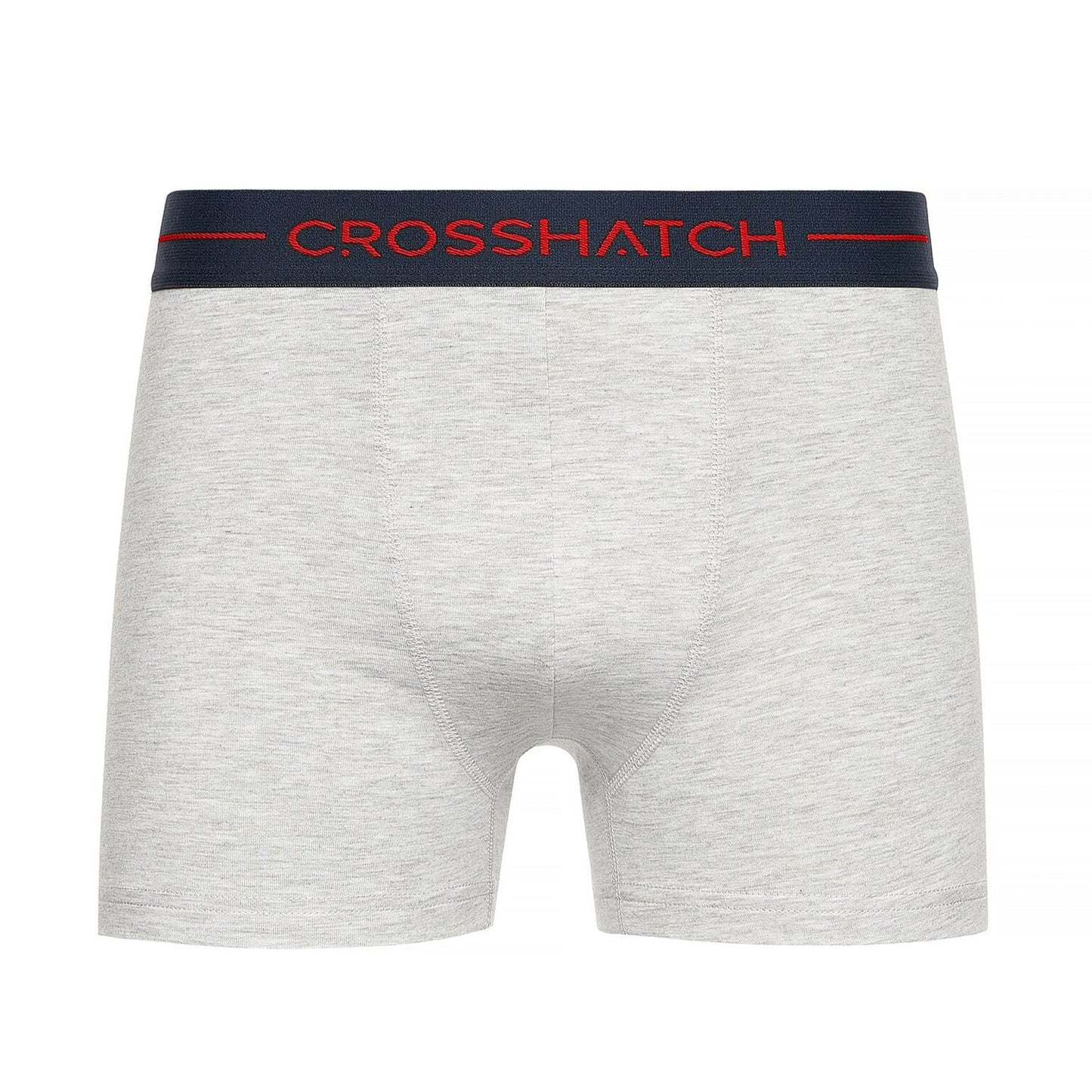 Red-Grey Marl-Navy - Side - Crosshatch Mens Warbler Boxer Shorts (Pack of 3)