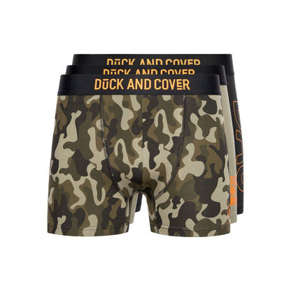 Multicoloured - Front - Duck and Cover Mens Alized Assorted Designs Boxer Shorts (Pack of 3)