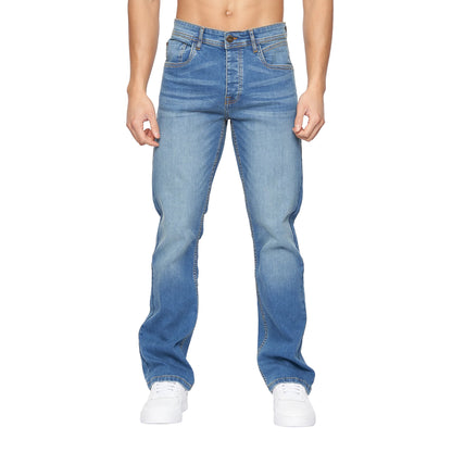 Stone Wash - Front - Crosshatch Mens Winsbury Bootcut Jeans