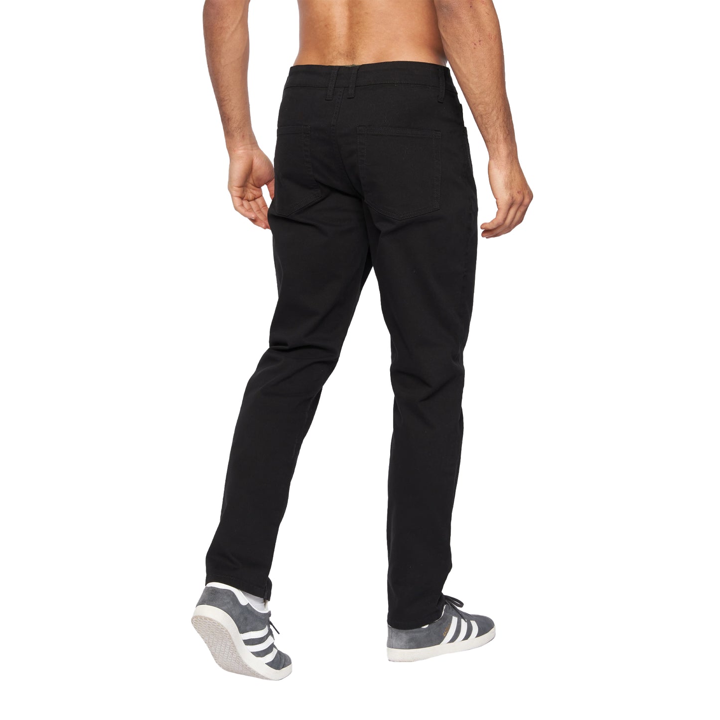 Black - Back - Duck and Cover Mens Franztown Slim Chinos