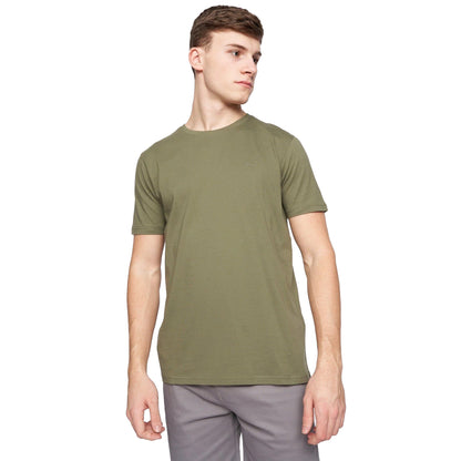 Green-Black-Maroon-Blue-Khaki - Close up - Bewley & Ritch Mens Bonucci T-Shirt (Pack of 5)