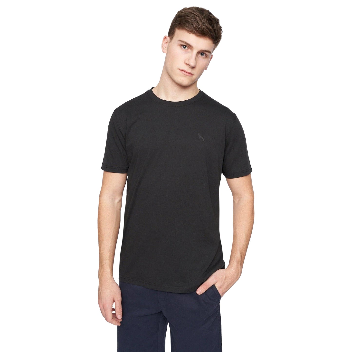 Blue-Black-Grey-White-Light Blue - Back - Bewley & Ritch Mens Bonucci T-Shirt (Pack of 5)