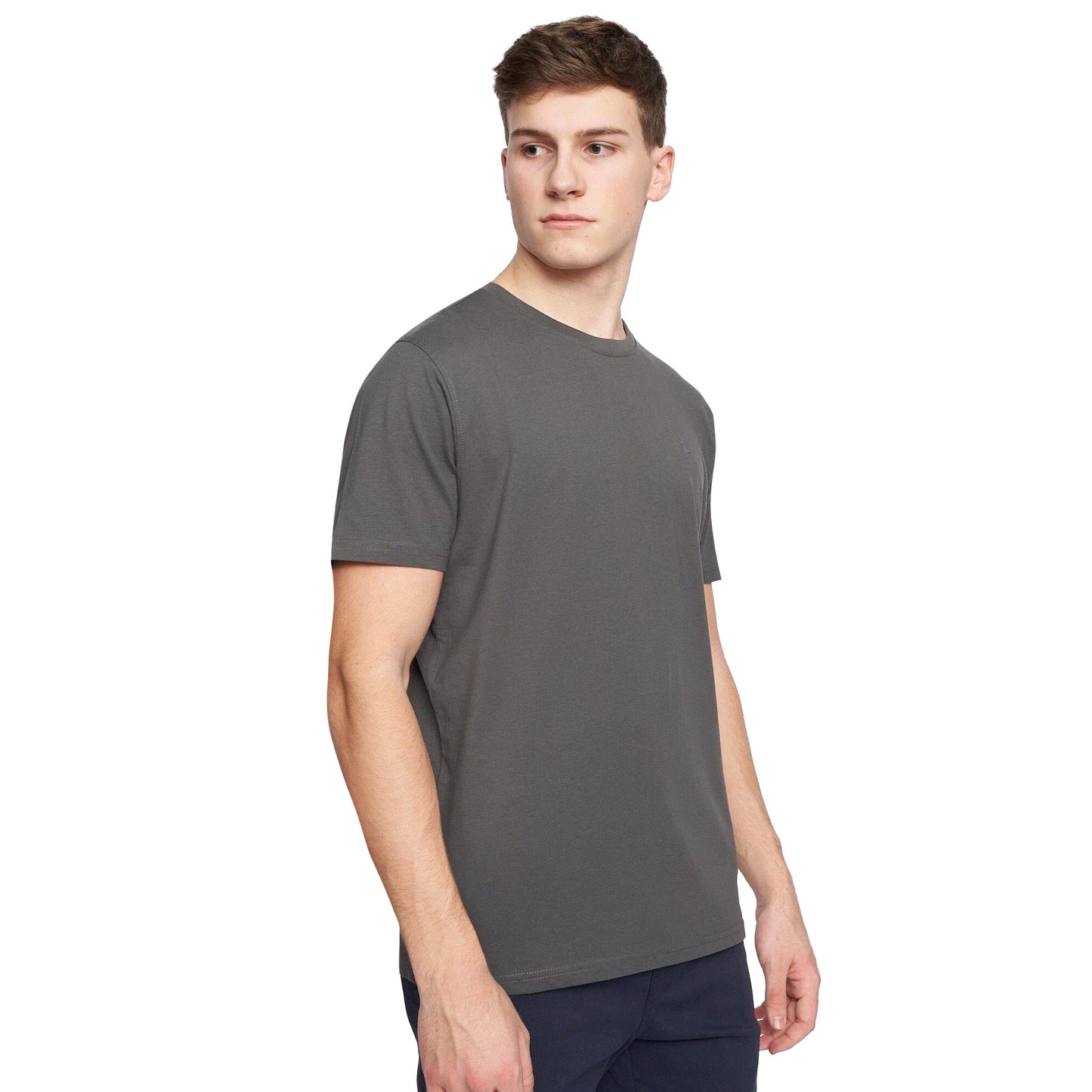 Blue-Black-Grey-White-Light Blue - Side - Bewley & Ritch Mens Bonucci T-Shirt (Pack of 5)