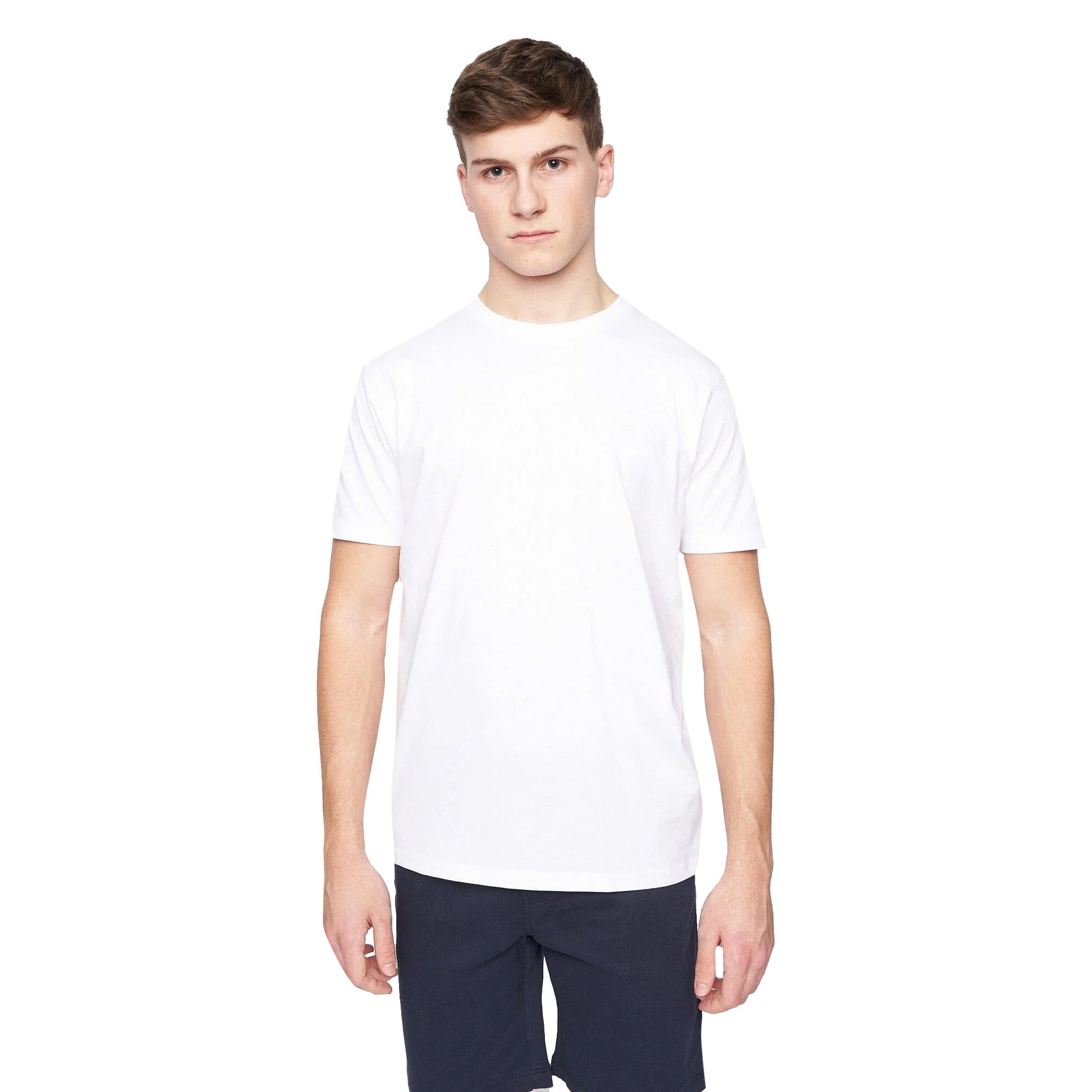 Blue-Black-Grey-White-Light Blue - Close up - Bewley & Ritch Mens Bonucci T-Shirt (Pack of 5)