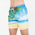 Blue - Front - Crosshatch Mens Beach Dream Sunset Swim Shorts