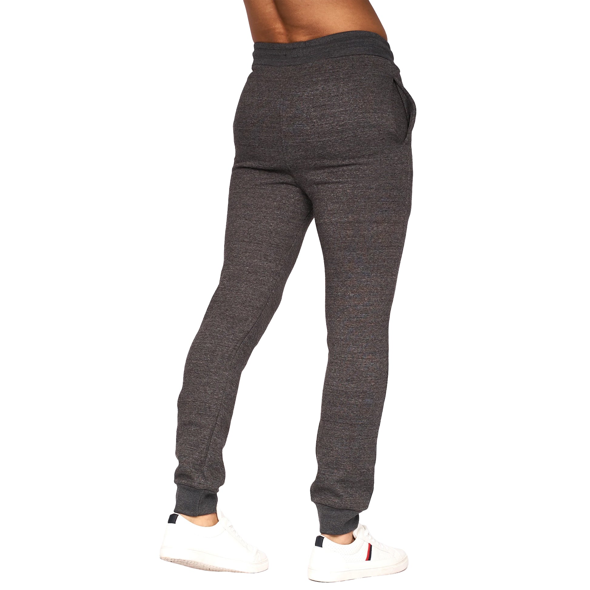 Charcoal Marl - Back - Crosshatch Mens Chelmere Jogging Bottoms