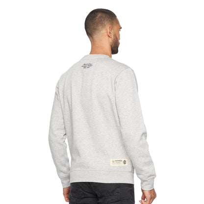 Grey Marl - Back - Duck and Cover Mens Keyaan Crew Neck Sweatshirt