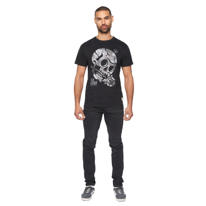 Black - Side - Duck and Cover Mens Rollins T-Shirt