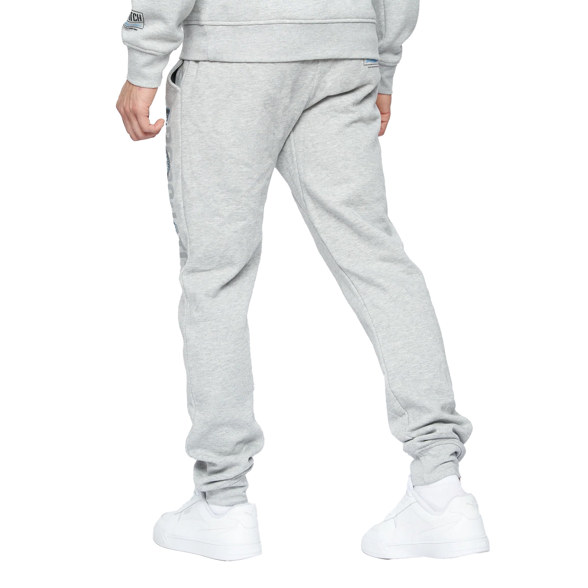 Light Grey Marl - Back - Crosshatch Mens Pepperhill Jogging Bottoms