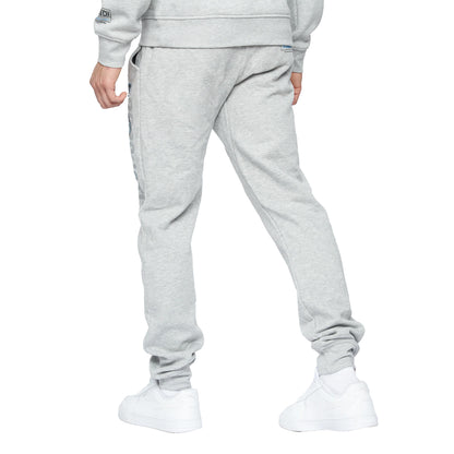 Light Grey Marl - Back - Crosshatch Mens Pepperhill Jogging Bottoms