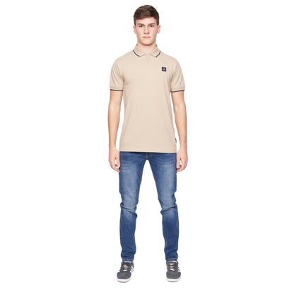 Stone - Side - Duck and Cover Mens Wilkins Polo Shirt