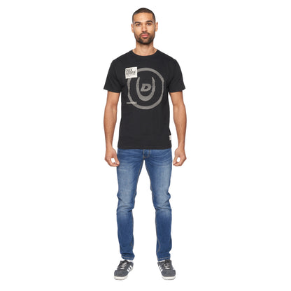 Black - Side - Duck and Cover Mens Sandoval T-Shirt