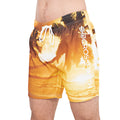 Orange - Front - Crosshatch Mens Beach Dream Sunset Swim Shorts