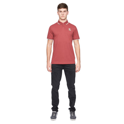 Red - Side - Duck and Cover Mens Sameer Polo Shirt