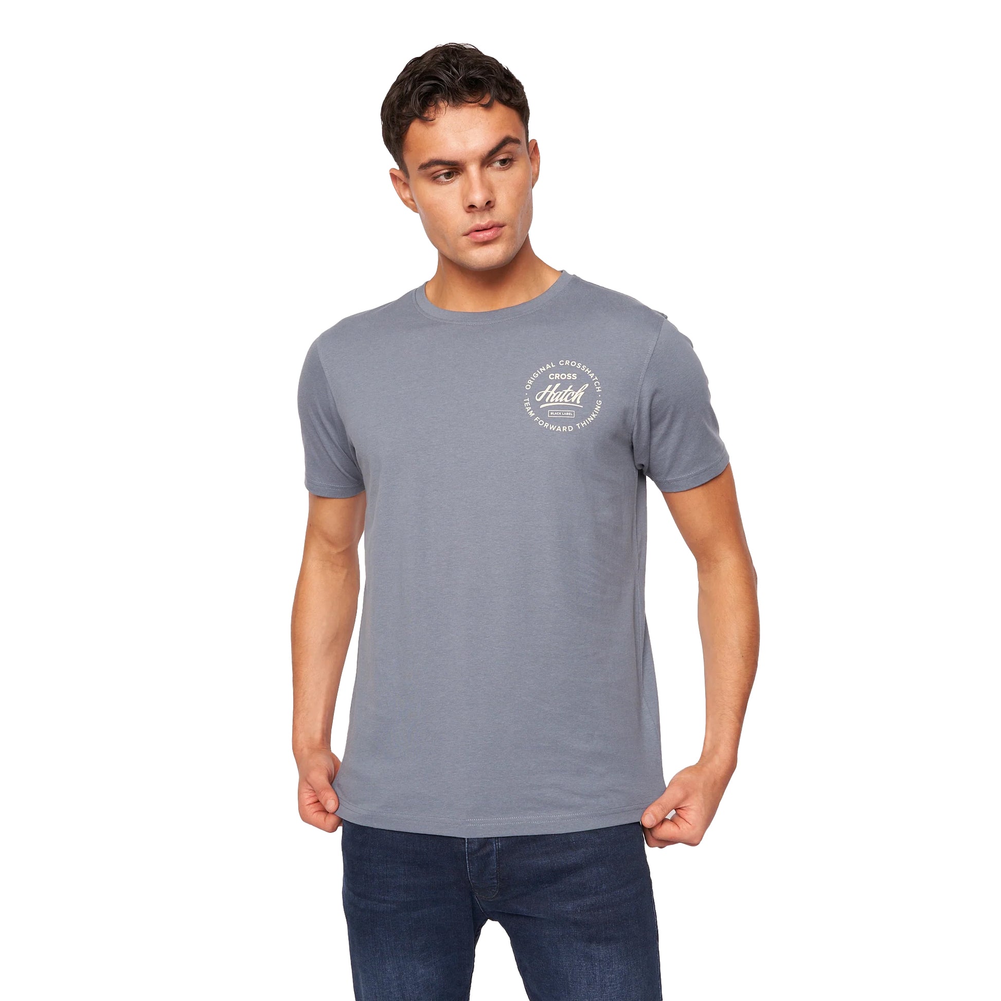 Multicoloured - Close up - Crosshatch Mens Feltrax T-Shirt (Pack of 5)