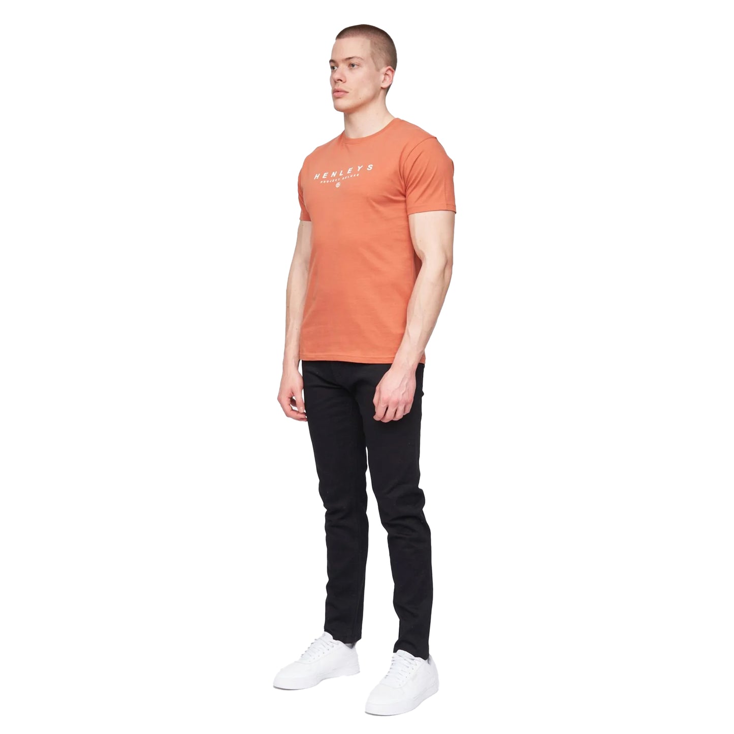 Brick Red - Lifestyle - Henleys Mens Ninesix Logo T-Shirt