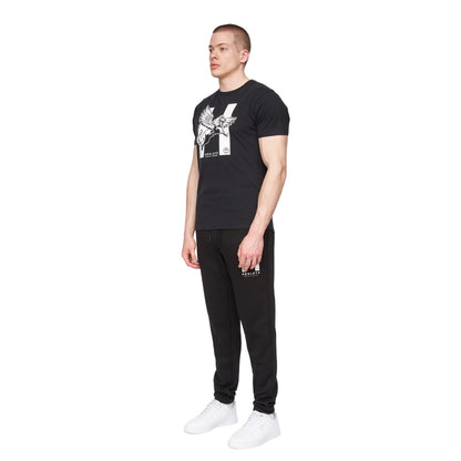 Black - Side - Henleys Mens Curveball T-Shirt