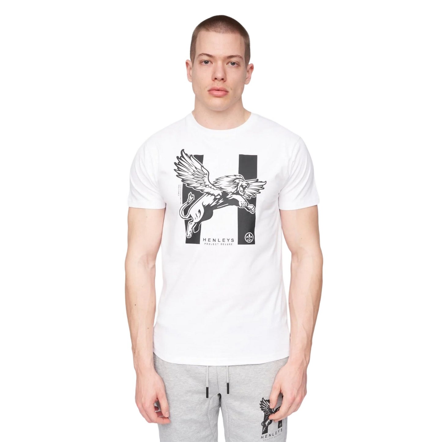 White - Front - Henleys Mens Curveball T-Shirt
