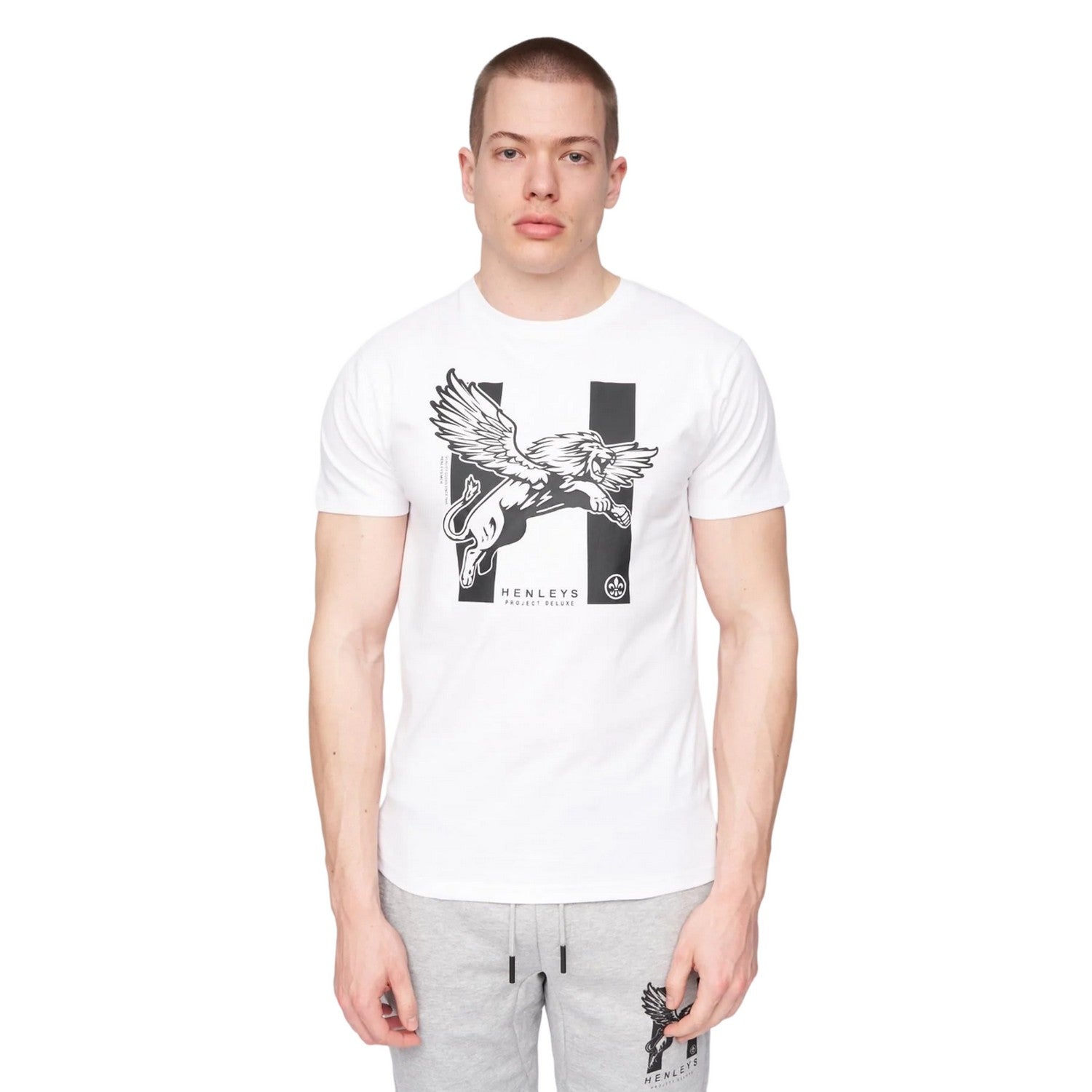 White - Front - Henleys Mens Curveball T-Shirt