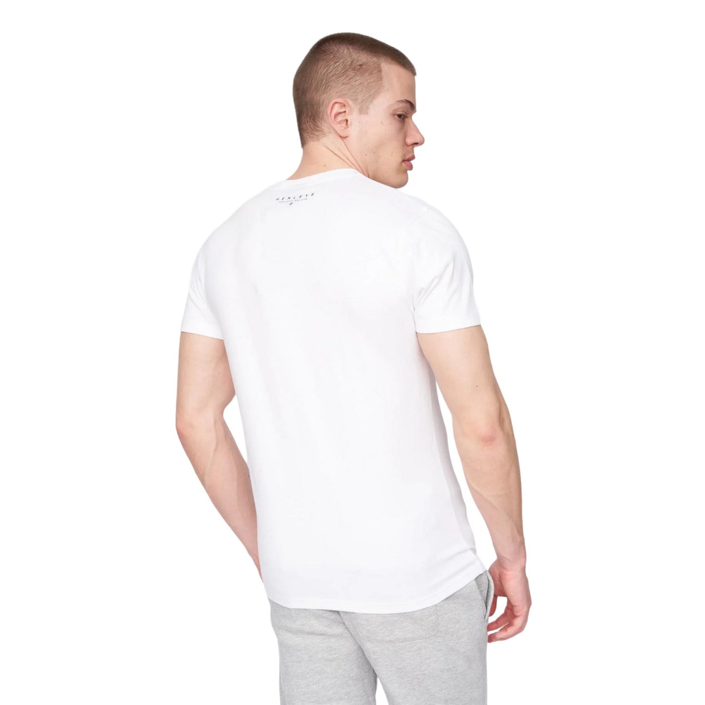 White - Back - Henleys Mens Curveball T-Shirt