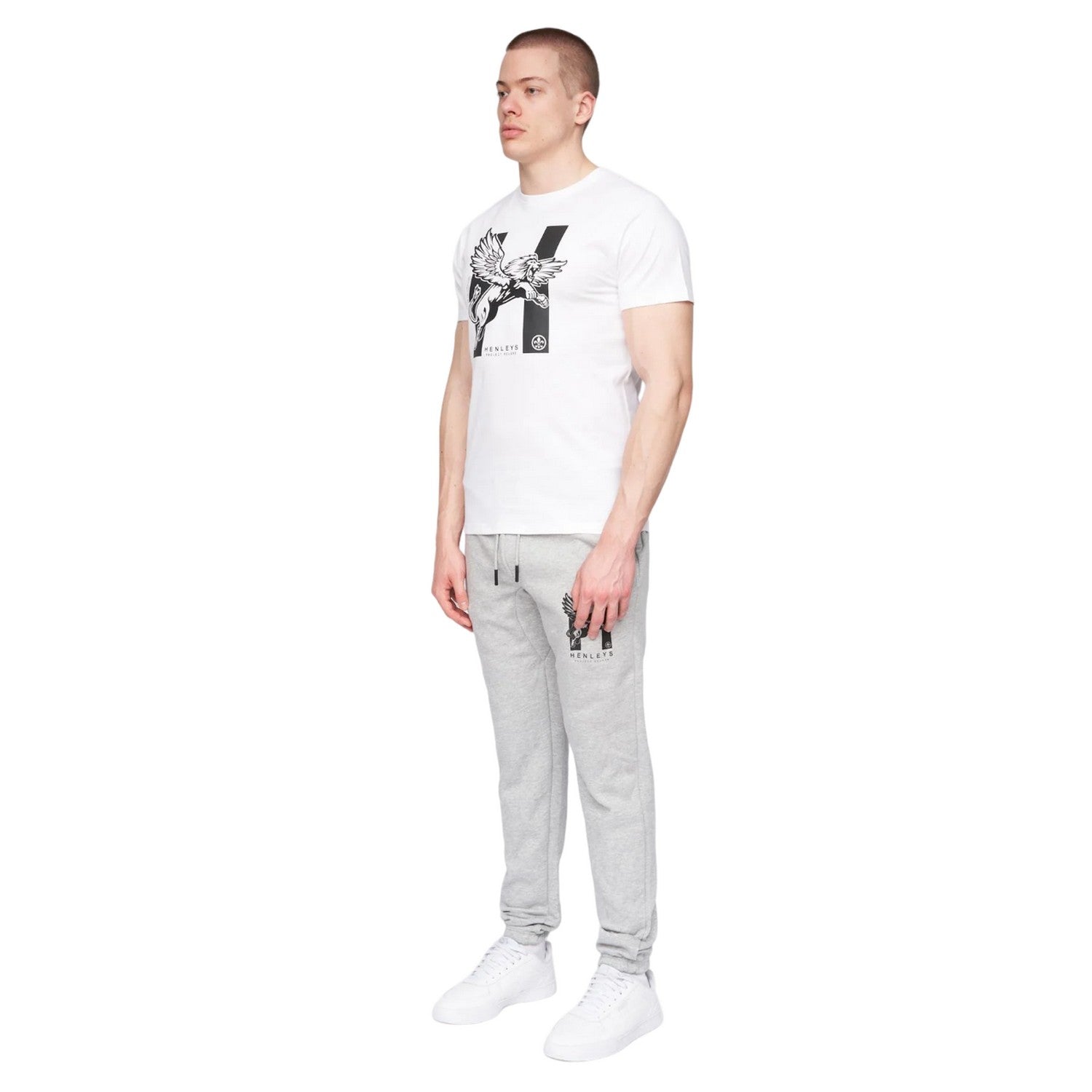 White - Side - Henleys Mens Curveball T-Shirt