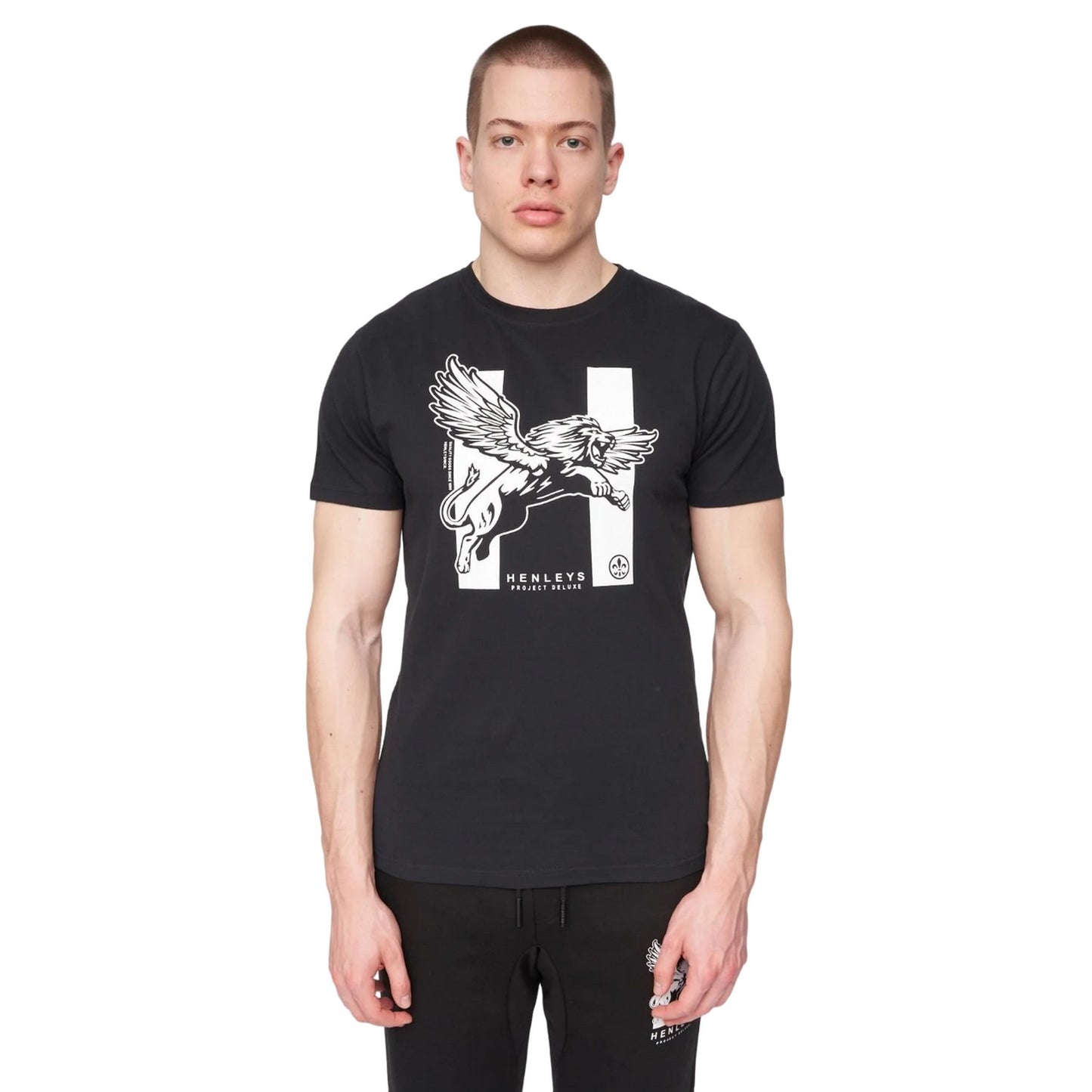 Black - Front - Henleys Mens Curveball T-Shirt