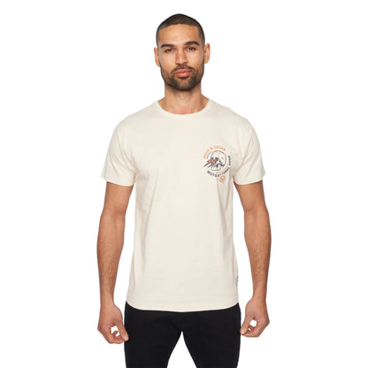 Off White - Front - Duck and Cover Mens Blevins T-Shirt